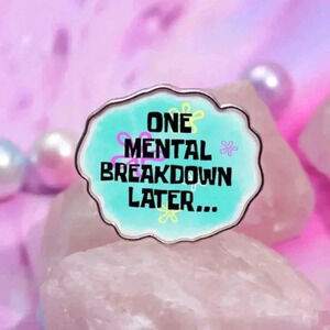 Unisex one breakdown later multicolored enamel pin backpack clothing